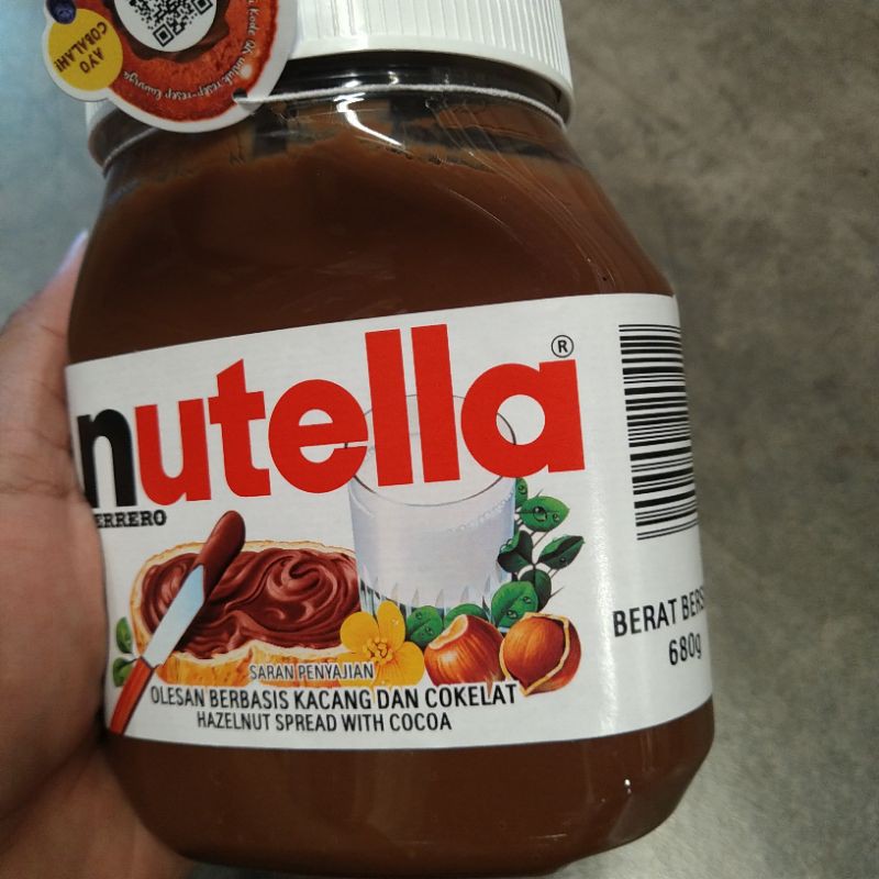 

Nutella ferrero hazelnut spread with cocoa 350gr selai roti sarapan