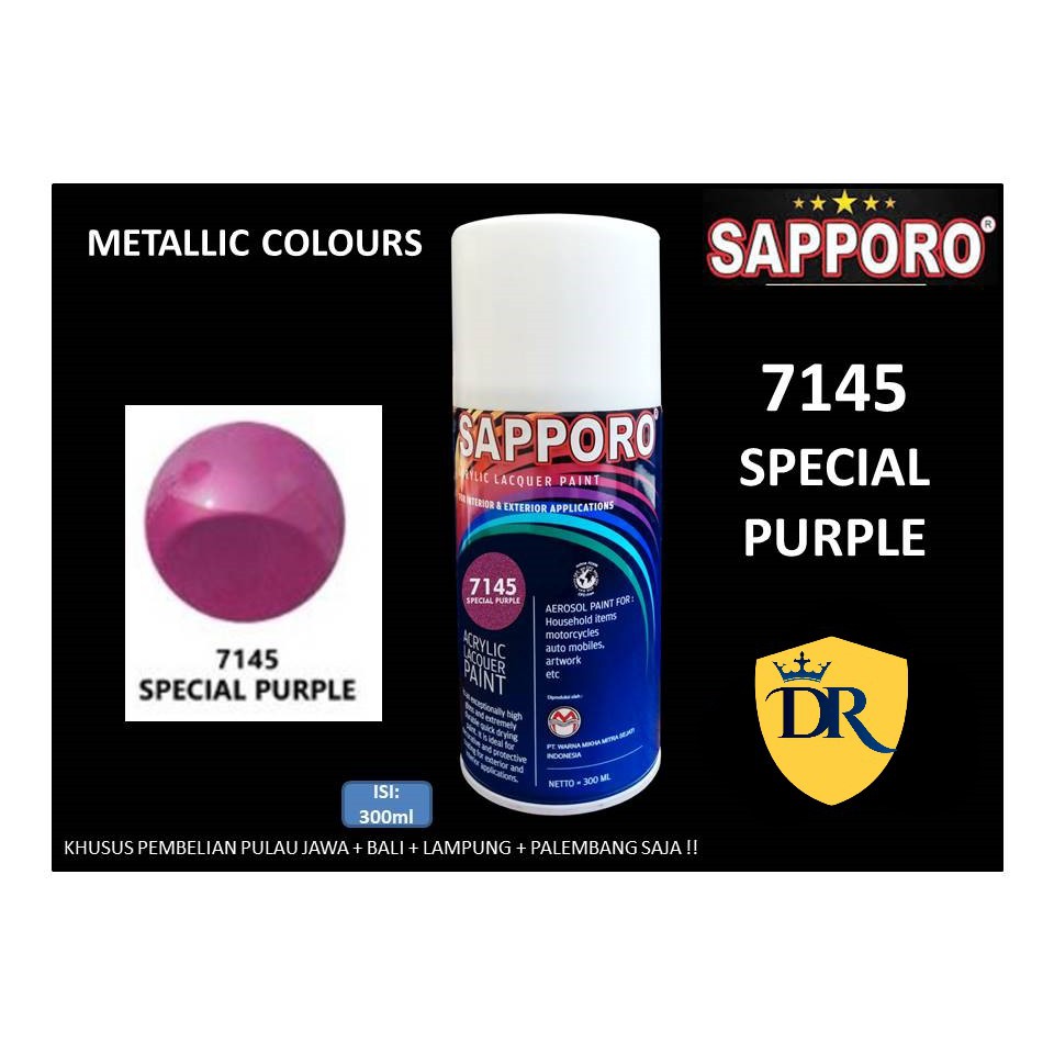 Sapporo Paint Special Purple 7145/ungu metalik/cat semprot/pylox / pilok