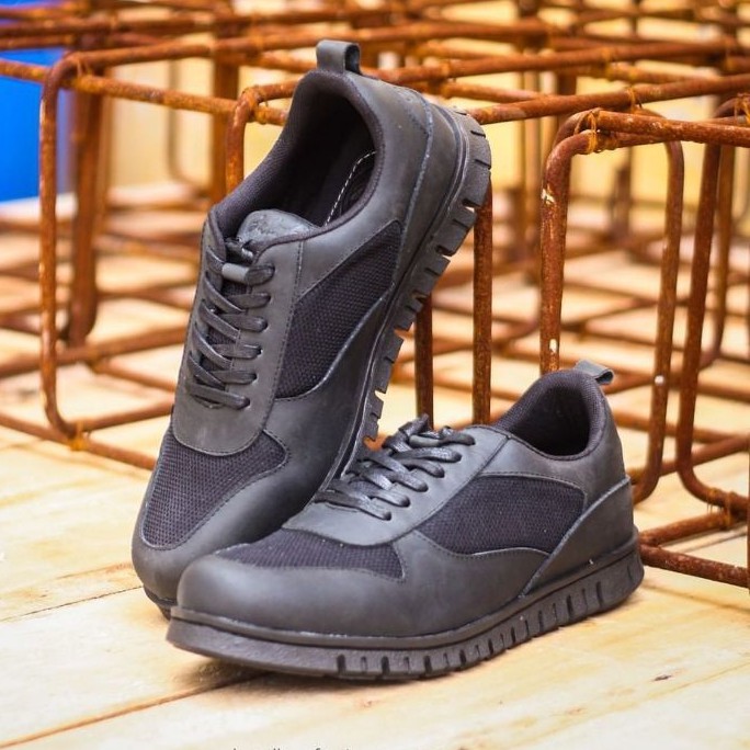 NICK BLACK - BRADLEY'S | Sepatu Sneakers Kulit Kasual Santai Pria Kerja Kuliah Nongkrong Biker