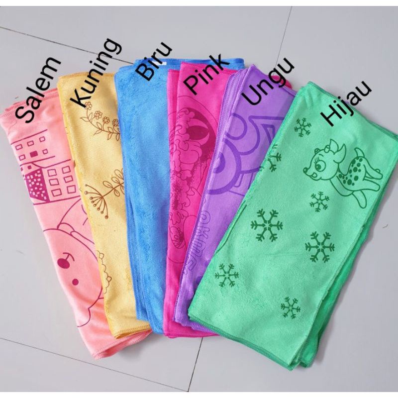 Super Handuk Bayi Bahan Lembut Motif 50x100