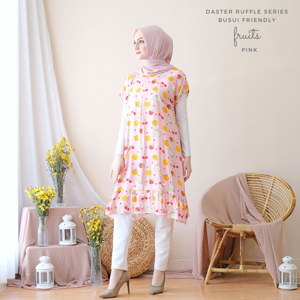 vSamantha - Daster Viral Ruffle Rayon Busui Motif II