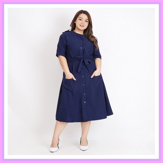 Baju Dress Combi Leo Keysia Wanita Dewasa Jumbo Murah Modern Trend Kekinian Terbaru 2021 Gaun Dress 