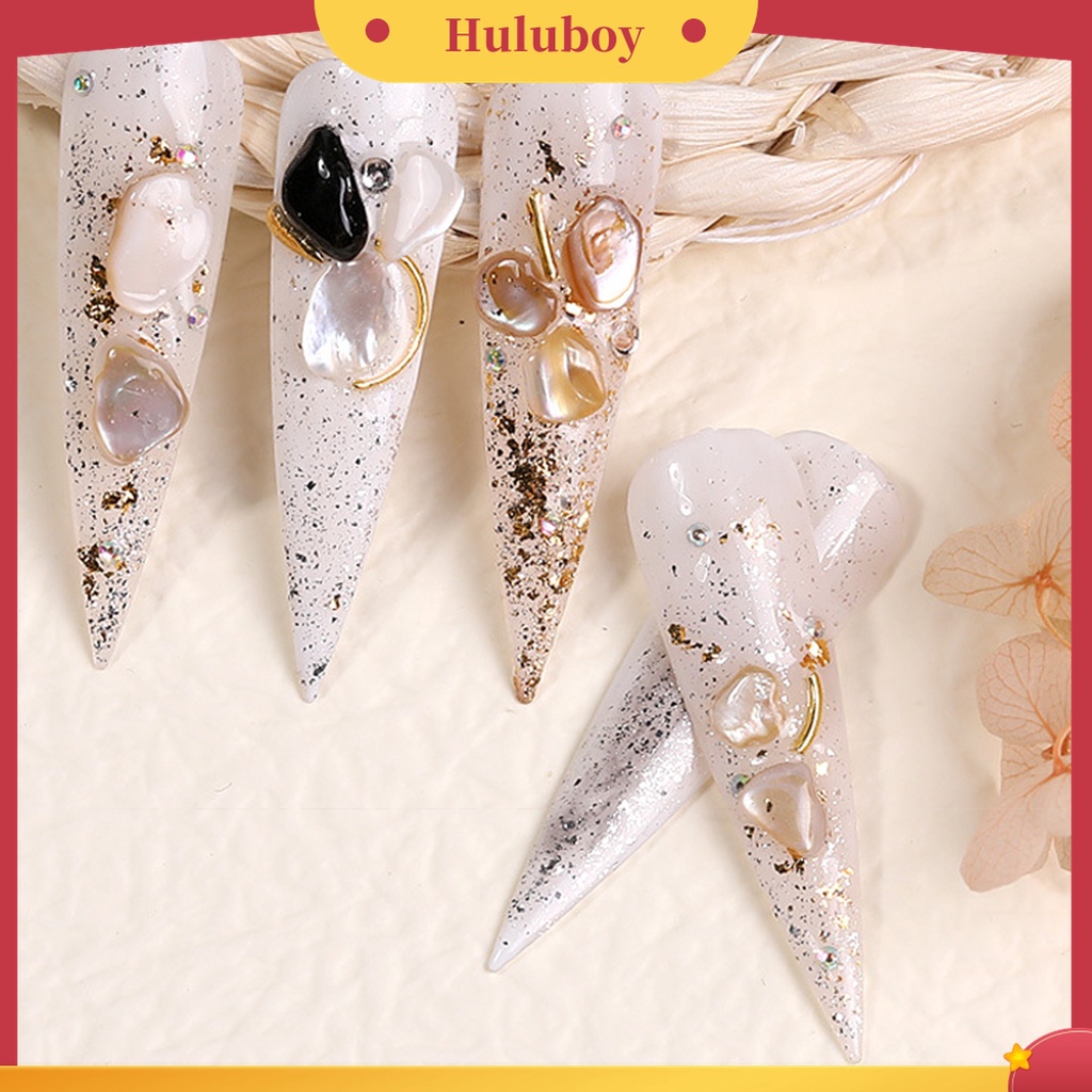Huluboy Huluboy♡ 1 Kotak 12 Grids Payet 3D Bahan Alloy Untuk Dekorasi Nail Art