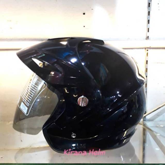 Helm Murah Berkualitas JP5 Polos Warna Hitam