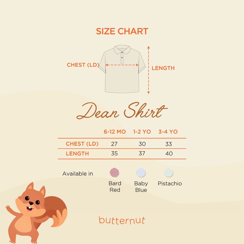 Butternut Dean Shirt - Kemeja Anak