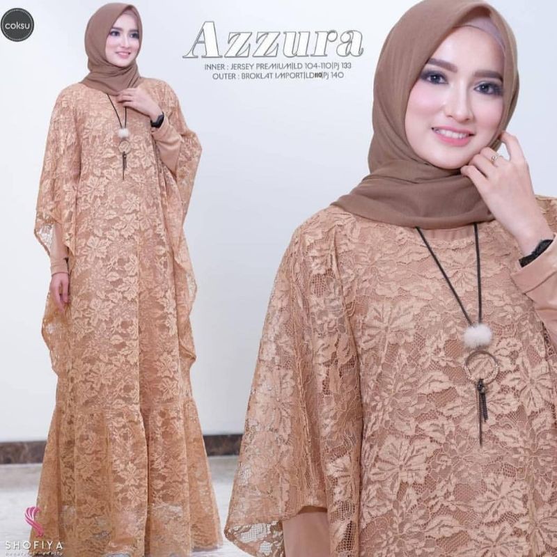 Azzura Dress, DRESS MUSLIM, baju wanita, baju gamis, dress, gamis, Baju gamis, fashion wanita