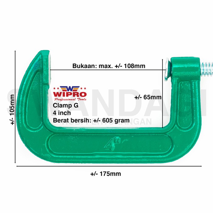 Clamp C Catok G 4 Inch Wipro