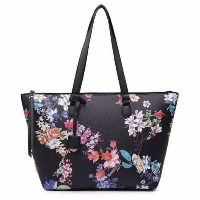 Stradivarius tote bag flower / stradivarius tote bag / tote bag import korea / tas stradivarius