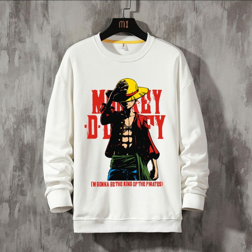 BISA COD/JHOSE/SWEATER PIRATE LUFFY/SWEATER LENGAN PANJANG/SWEATER UNISEX