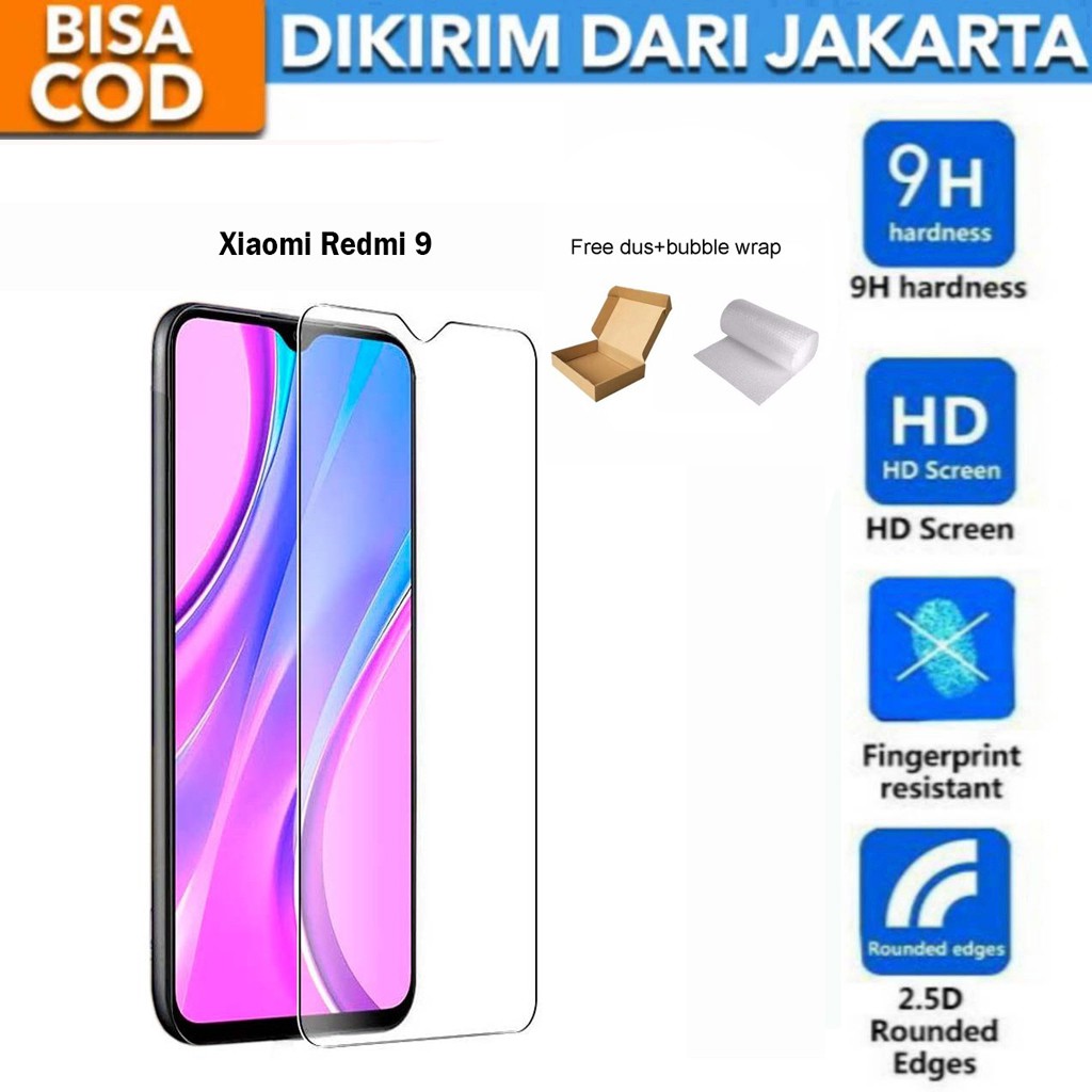 Xiaomi Redmi 9 Tempered Glass Screen Protector Anti Gores