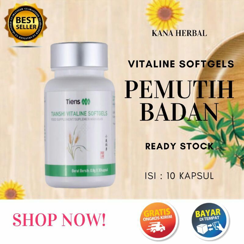 VITALINE SOFTGEL ECERAN MURAHHHHH PEMUTIH BADAN ORIGINALL ( Kemasan 10 kapsul)