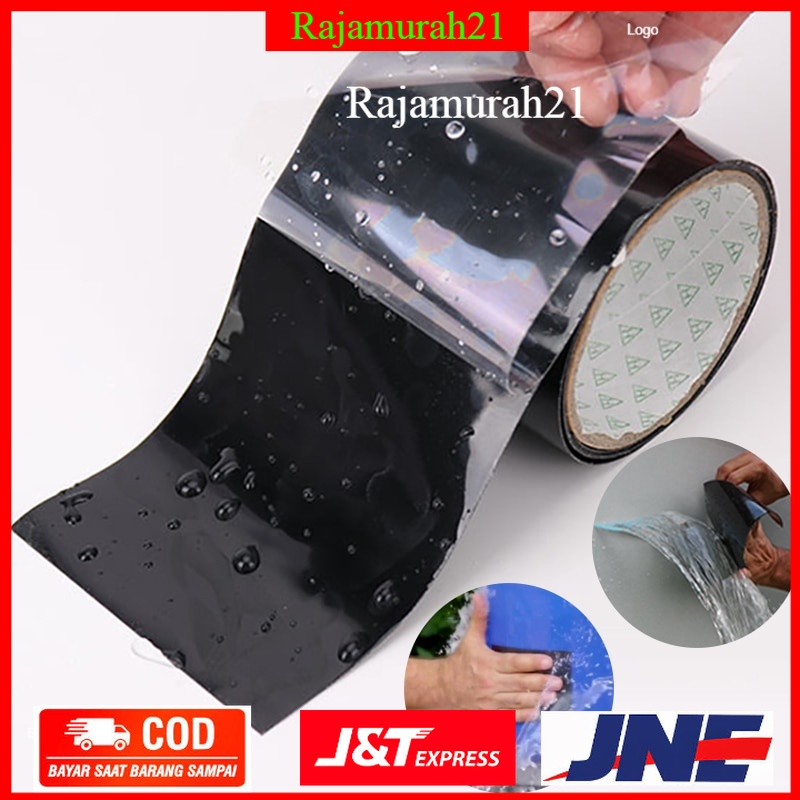 Swift Lakban Anti Bocor Waterproof Super Strong Leak Stop Repair Tape 18x152cm - Black