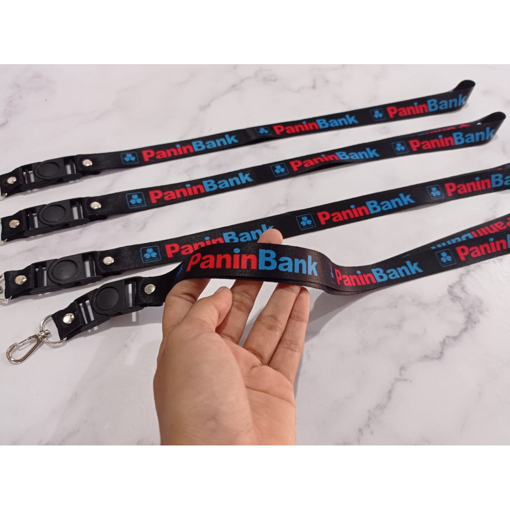 

Pancawarna - Cetak Lanyard PANIN BANK HITAM | custom logo | print lanyard - gantungan hp - holder - yoyo logo