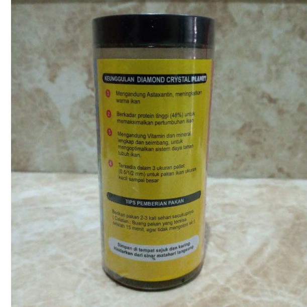 DIAMOND CRYSTAL Makanan Pelet Pakan Ikan Cupang Kecil Hias Guppy 100GR
