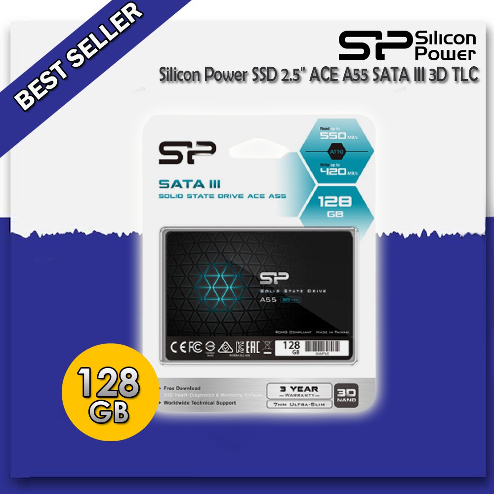 Silicon Power SSD 2.5&quot; ACE A55 128GB SATA III 3D TLC