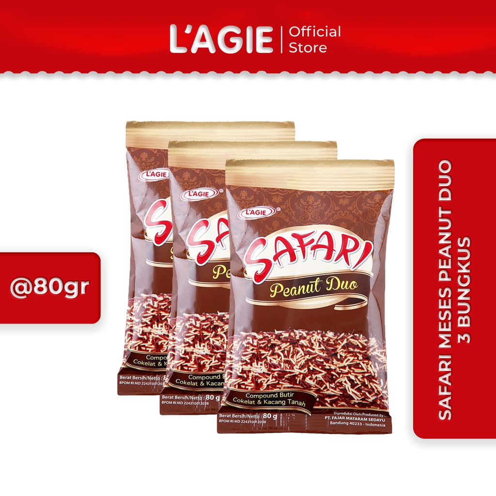 

Lagie Coklat Meses Peanut Safari 3 Bungkus @80gr