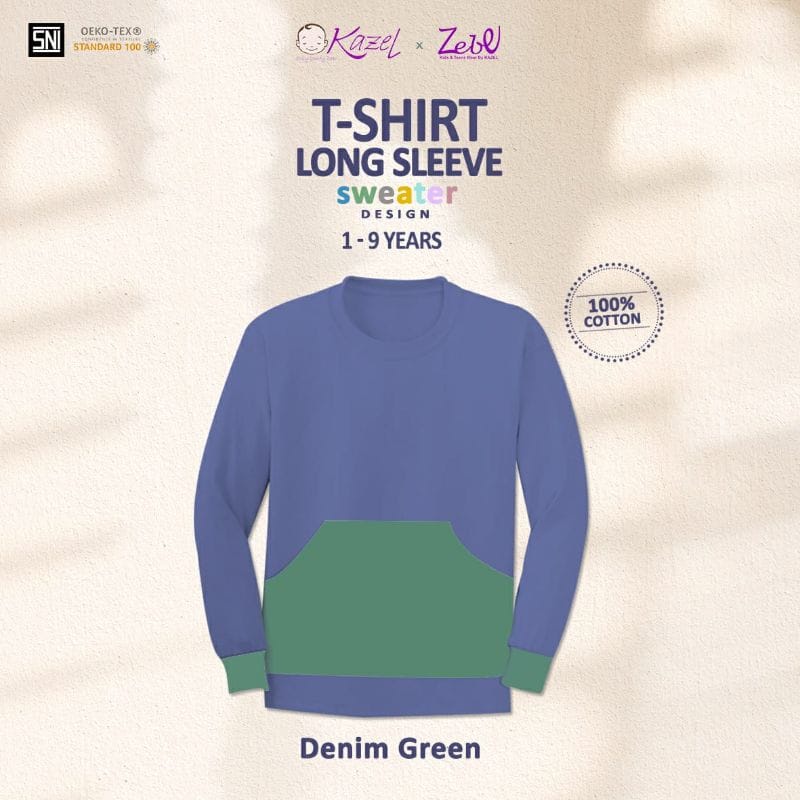 Kazel Tshirt Sweater Design Warna Random Per 2 Pcs - KZL-TSD