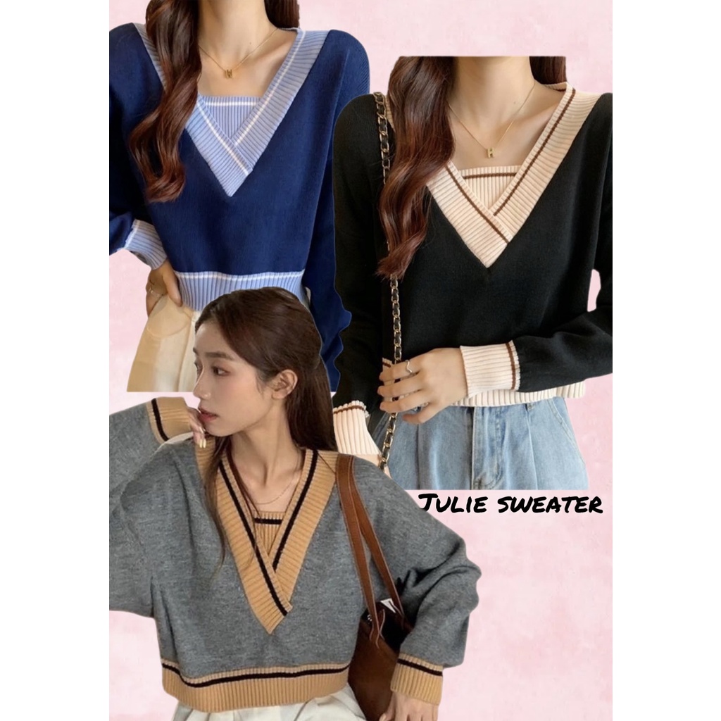 Julie knit sweater atasan wanita