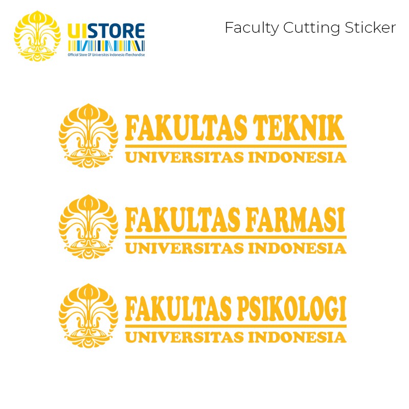 UI STORE | Cutting Sticker Fakultas UI | Official Merchandise Of Universitas Indonesia