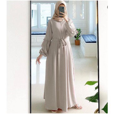 Gamis Stella Maxi Dress Wanita Terbaru COD-Putih