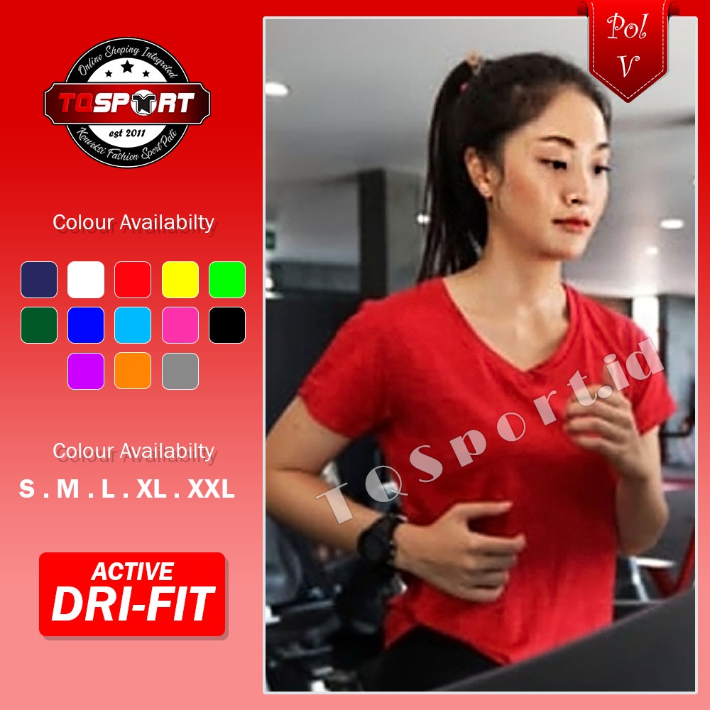 BAJU OLAHRAGA WANITA KERAH V POLOS POL.V