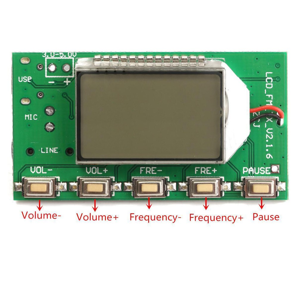 DSP PLL 87-108mhz Digital Microphone Stereo FM Transmitter Module Board