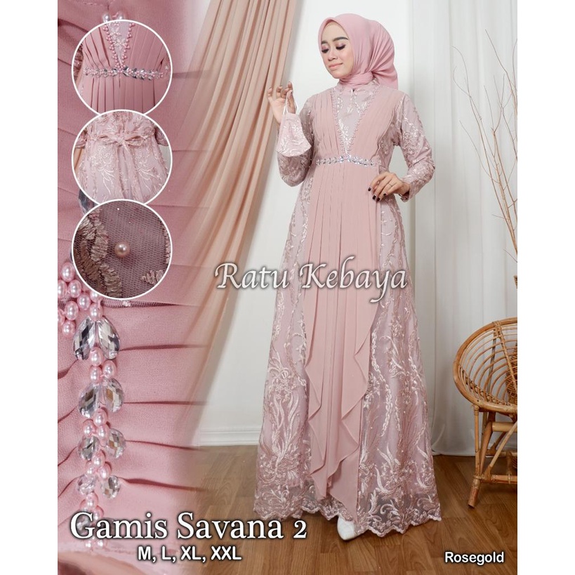 DRESS KEBAYA BROKAT TULLE RATU KEBAYA/ DRESS KONDANGAN SAVANA 2/ DRESS BUTIK CANTIK/ DRESS TANAH ABA