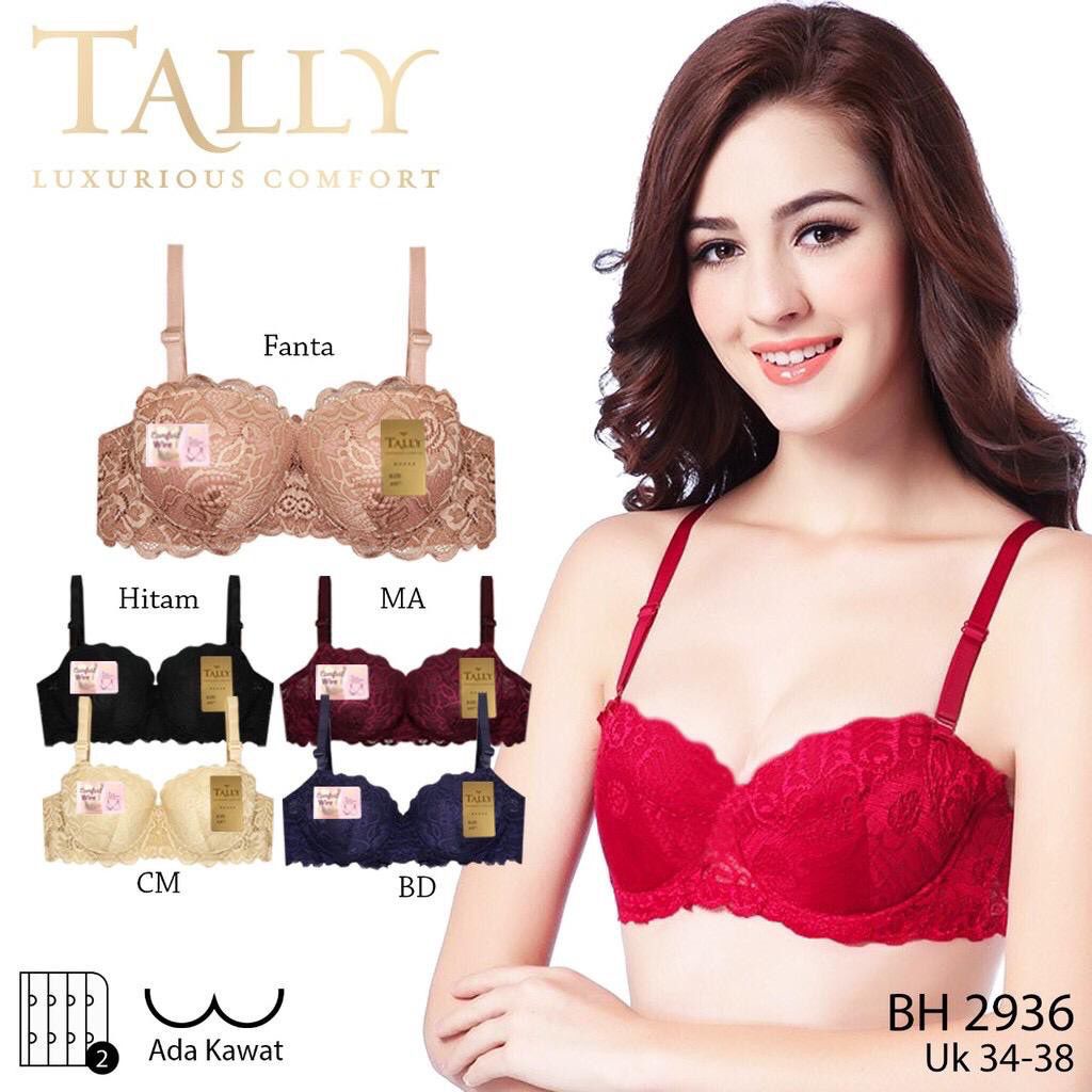 MURAH ! BH BRA TALLY 2936 Bra Brokat Busa Tipis Ada Kawat CUP B | BROKAT FULL | ADA RENDA SETENGAH CUP | BAHAN IMPORT SIZE 34 36 38 ARA98STORE