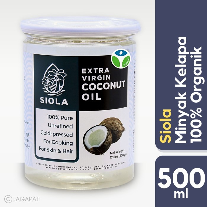 

uuttudd Siola - Virgin Coconut Oil 550Ml - Minyak Kelapa - Alami Fsfs201