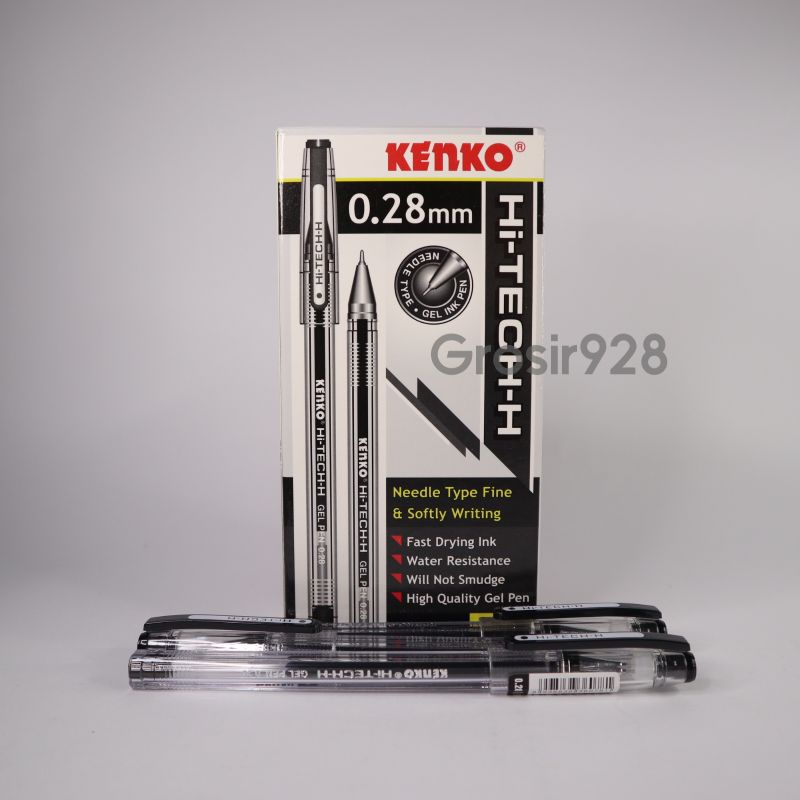

sg (Per 12) Pen Gel Kenko Hi Tech / Hitech / Hi-Tech / Pulpen / Pena Gel / Needle Pen 0.28 mm