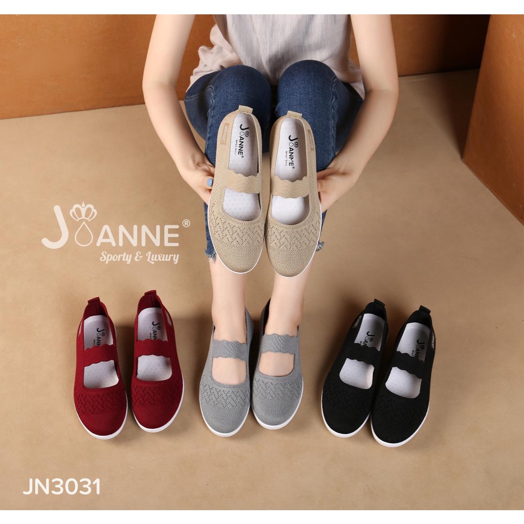 JOANNE FlyKnit Flats Shoes #JN3031 ORIGINAL