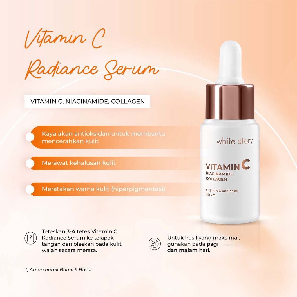 White Story Arbutin Glow Vitamin C Anti  Peptide Aging Serum