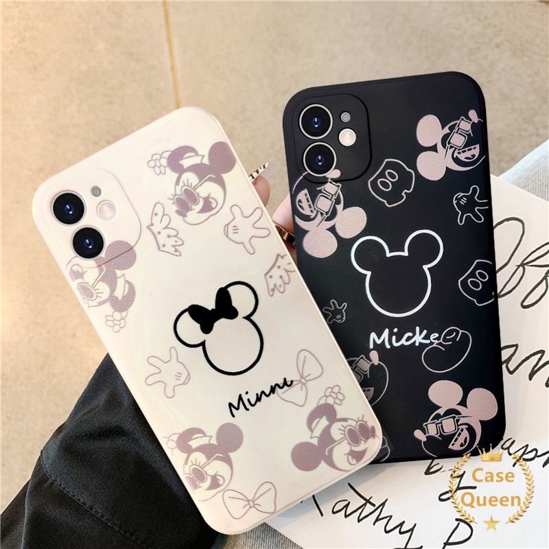 XIAOMI Soft Case NFC Kartun Mickey Minnie Untuk Redmi 10A 10 9A POCO M3 Pro F3 MI 11 Lite 10 10T POCO X3 NFC M3 POCO X3 Pro Redmi Note 10 10s 10pro Max 9 8 9T 9C 9T Cover Pelindung Bahan TPU