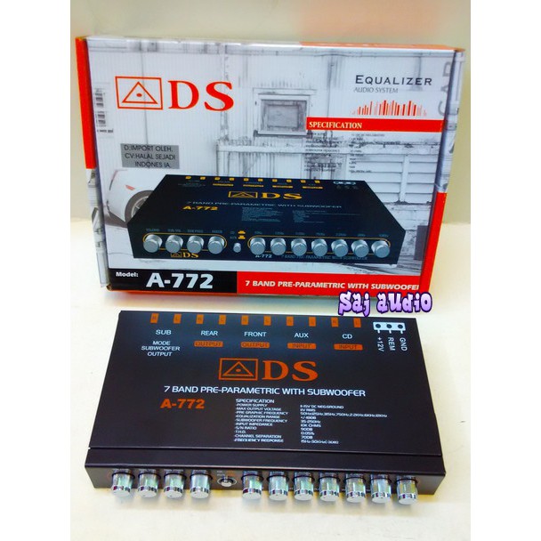 Parametric Equalizer ADS 772 ..7band EQ Dan Subwoofer Control..