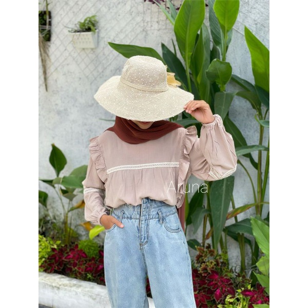 baju crinkle // baju hias renda