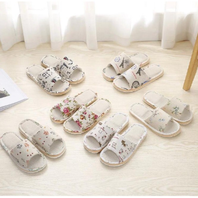 Sandal Rumah Hotel Empuk Nyaman Indoor Halus Motif Gambar Slipper SP003