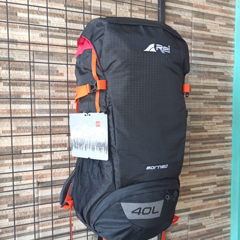 Tas Semi Carrier Rei Bornoe 40L+Raincover Original Tas Gunung Rei Borneo 40L