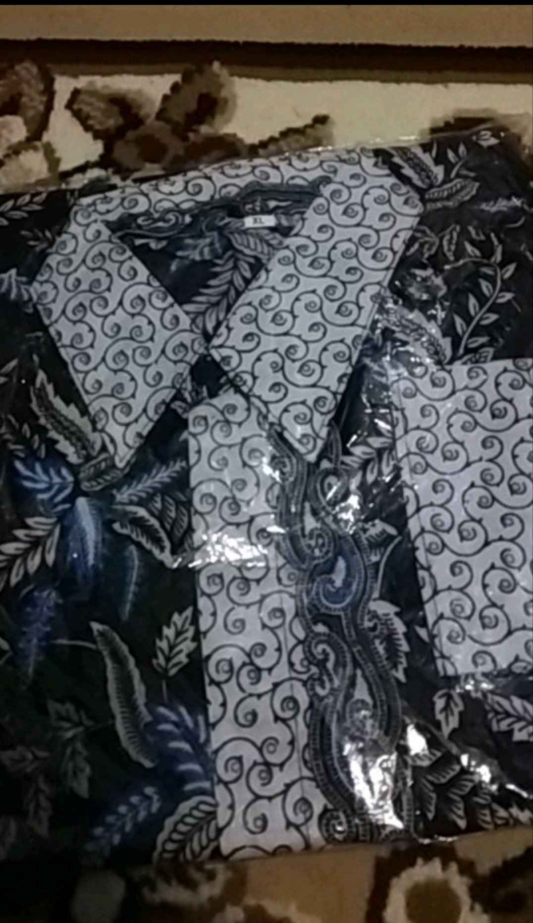 Promo Batik Couple Keluarga Sarimbit Sania Ruffle Batik Ori Ndoro Jowi Motif Blarak Biru