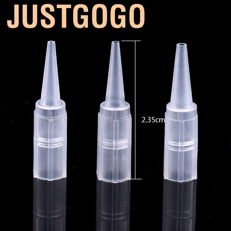 Justgogo 100pcs Tabung  Jarum Mesin  Tato  Sekali Pakai Bahan 
