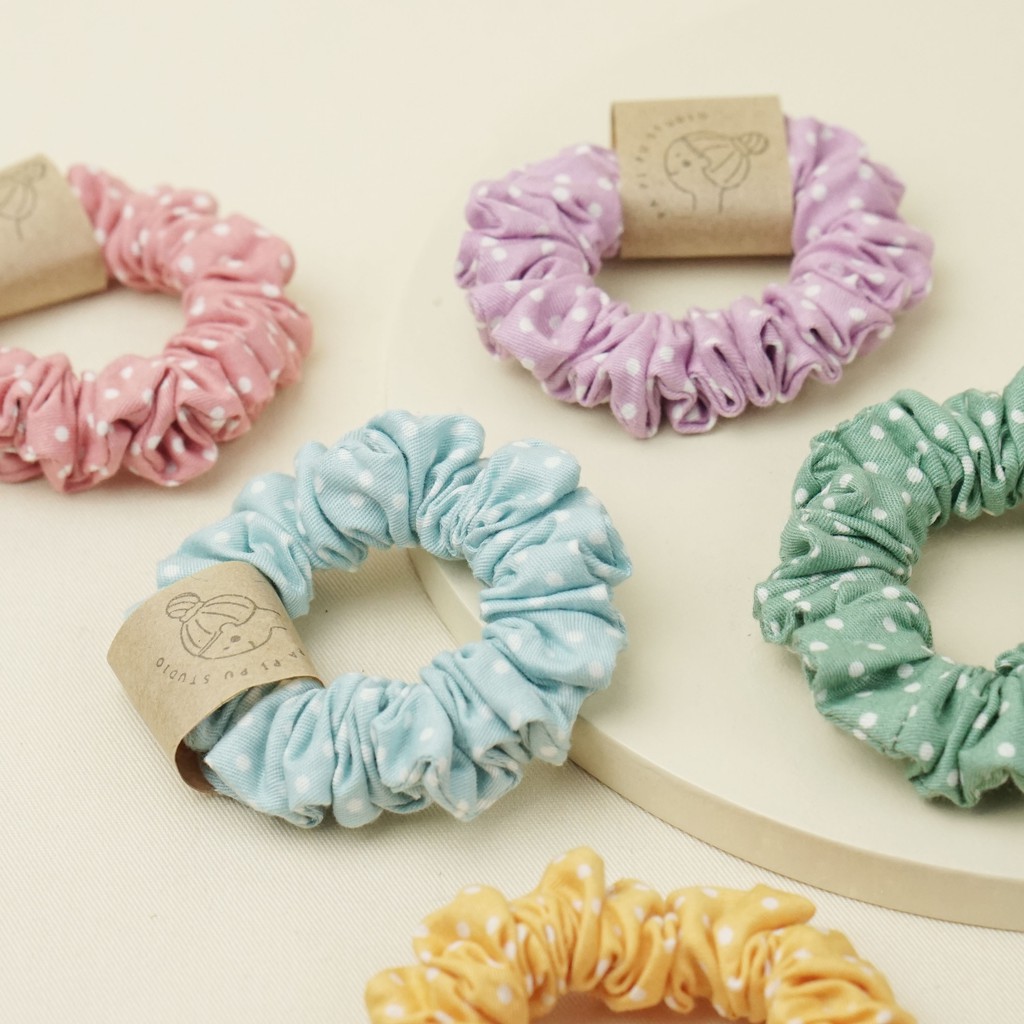 Papipustudio - scrunchies ikat rambut kunciran Mini colour pop series