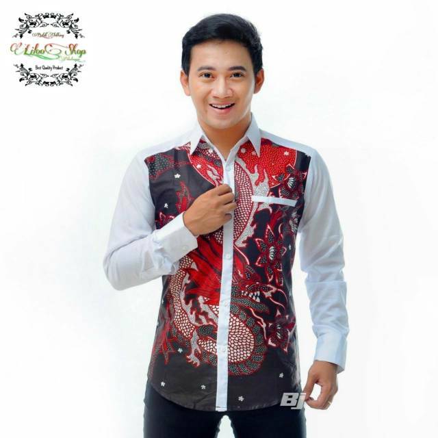 KEMEJA BATIK SLIMFIT MOTIF NAGA LENGAN PANJANG MOTIF || KEMEJA FORMAL || BATIK PEKALONGAN