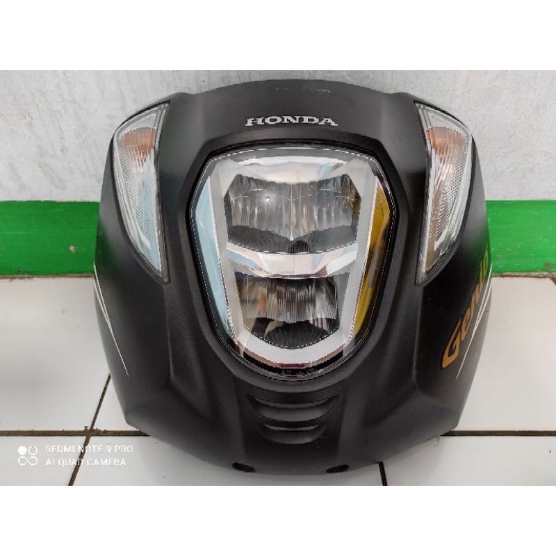 Paketan full set lengkap body depan panel tameng perisai body depan Refelektor Sen Lampu Genio tahun