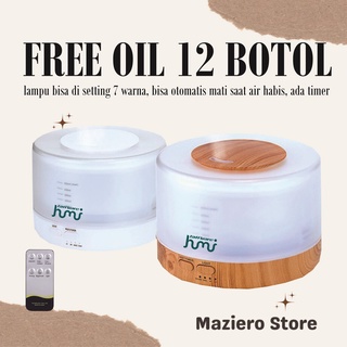 Diffuser Humidifier Free Oil 12 Botol Aromaterapi Lampu Tidur Essential Oil
