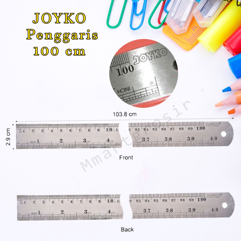 Joyko / Penggaris Besi / Penggaris / 100 cm