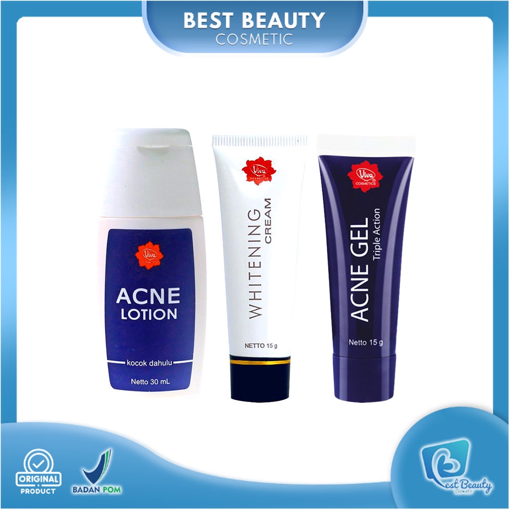 ★ BB ★ VIVA Acne Gel Triple Action 15g | VIVA Acne Lotion 30 ml | VIVA Whitening Cream 15g