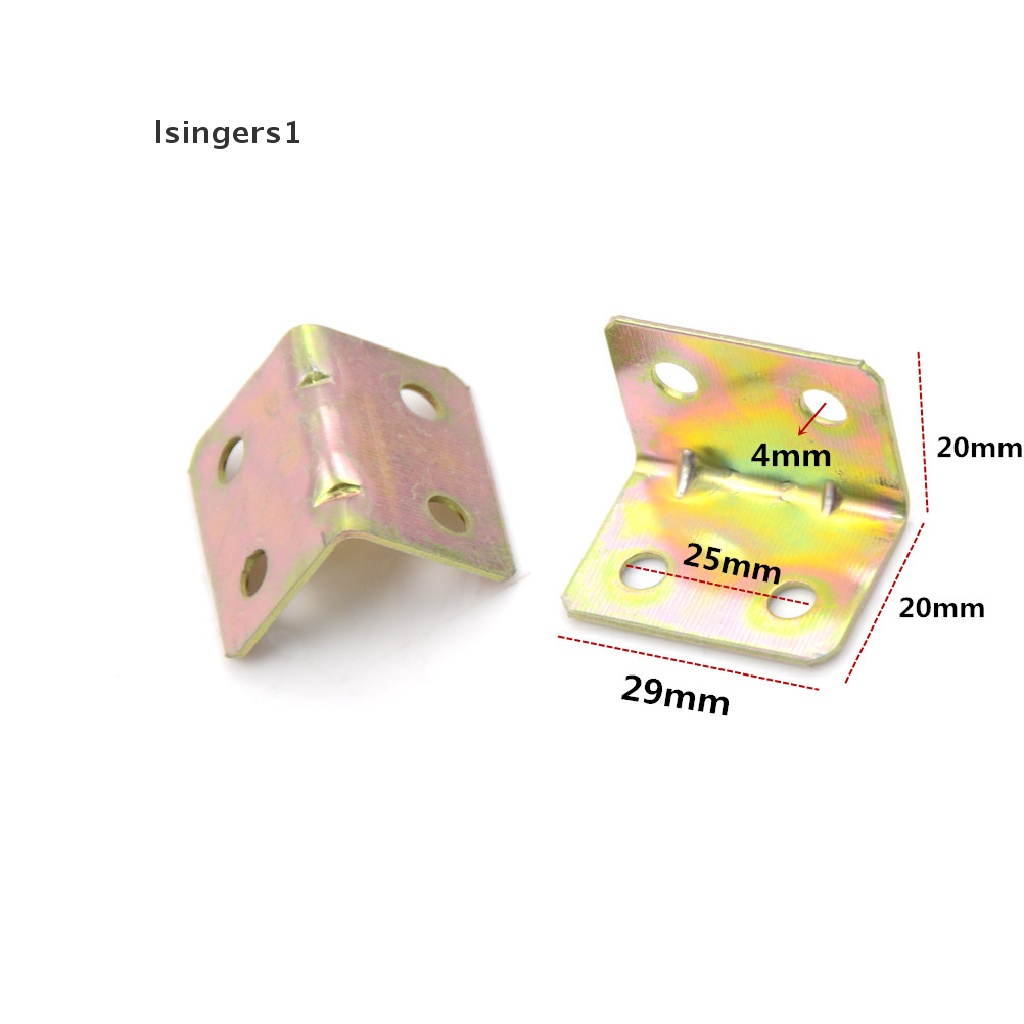 (lsingers1) 10pcs Bracket Siku 90 Derajat Bahan Metal Ukuran 25x25 X 16mm