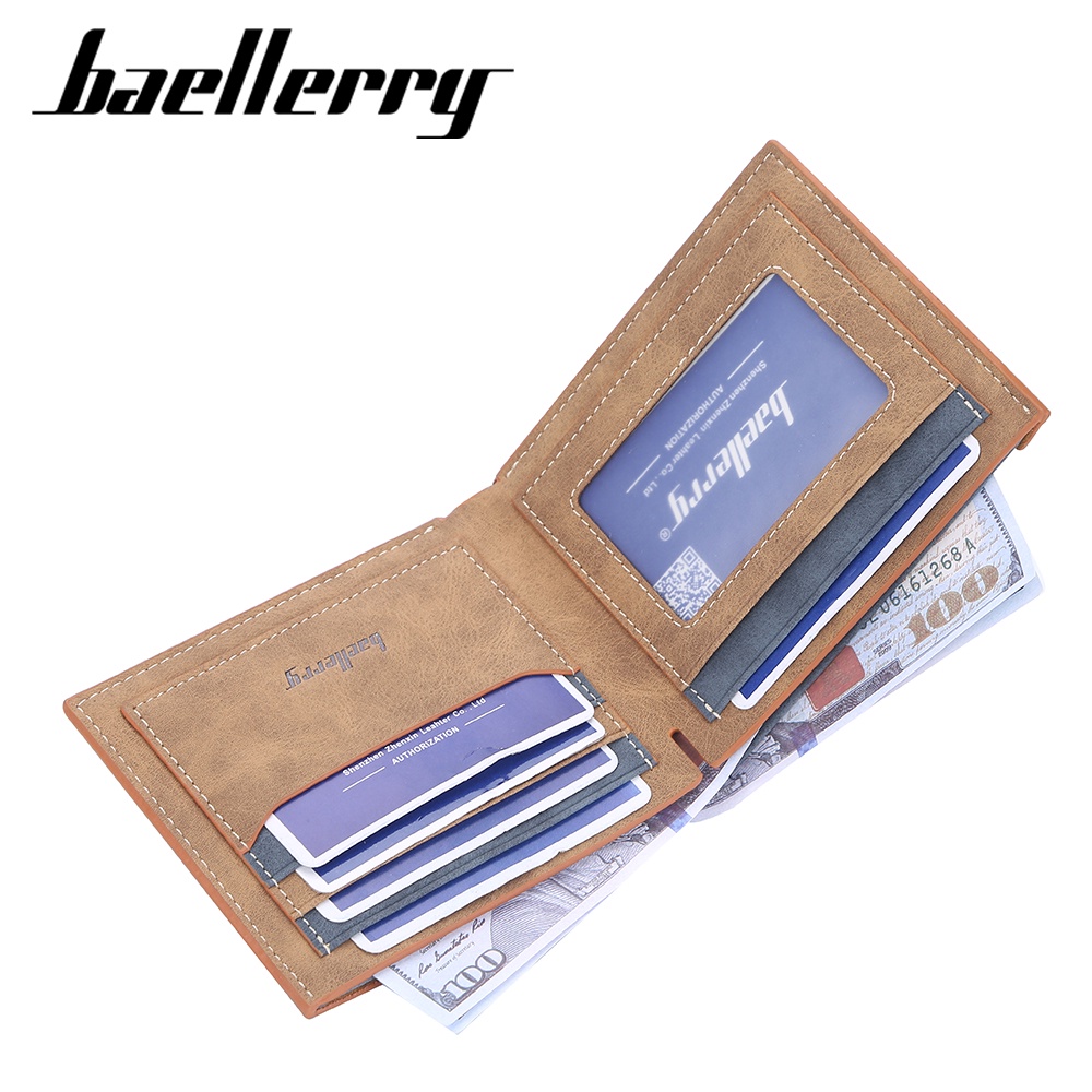 BAELLERRY D9188 Dompet Pria Bahan Kulit PU Leather Premium WATCHKITE WKOS