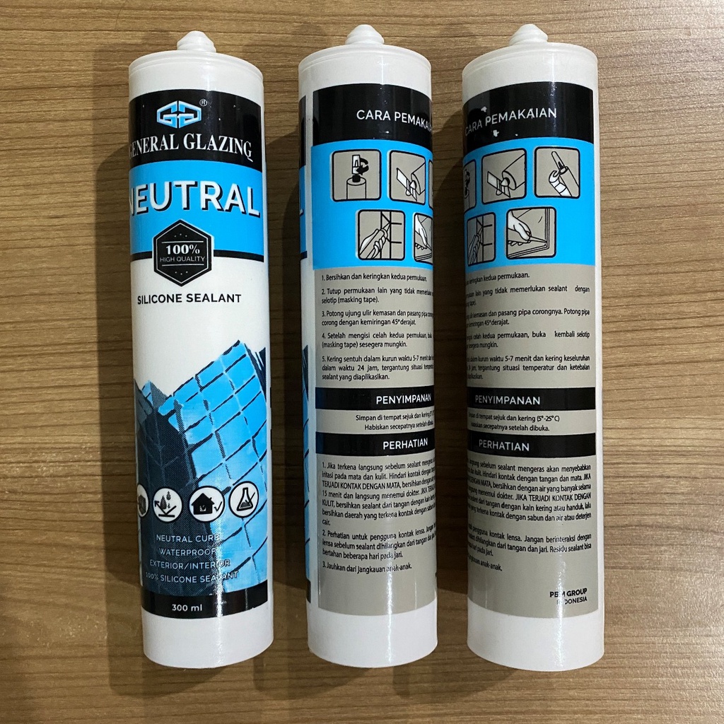 

4ds! Lem Kaca Silikon Netral GG Silicone Sealant Neutral General Glazing