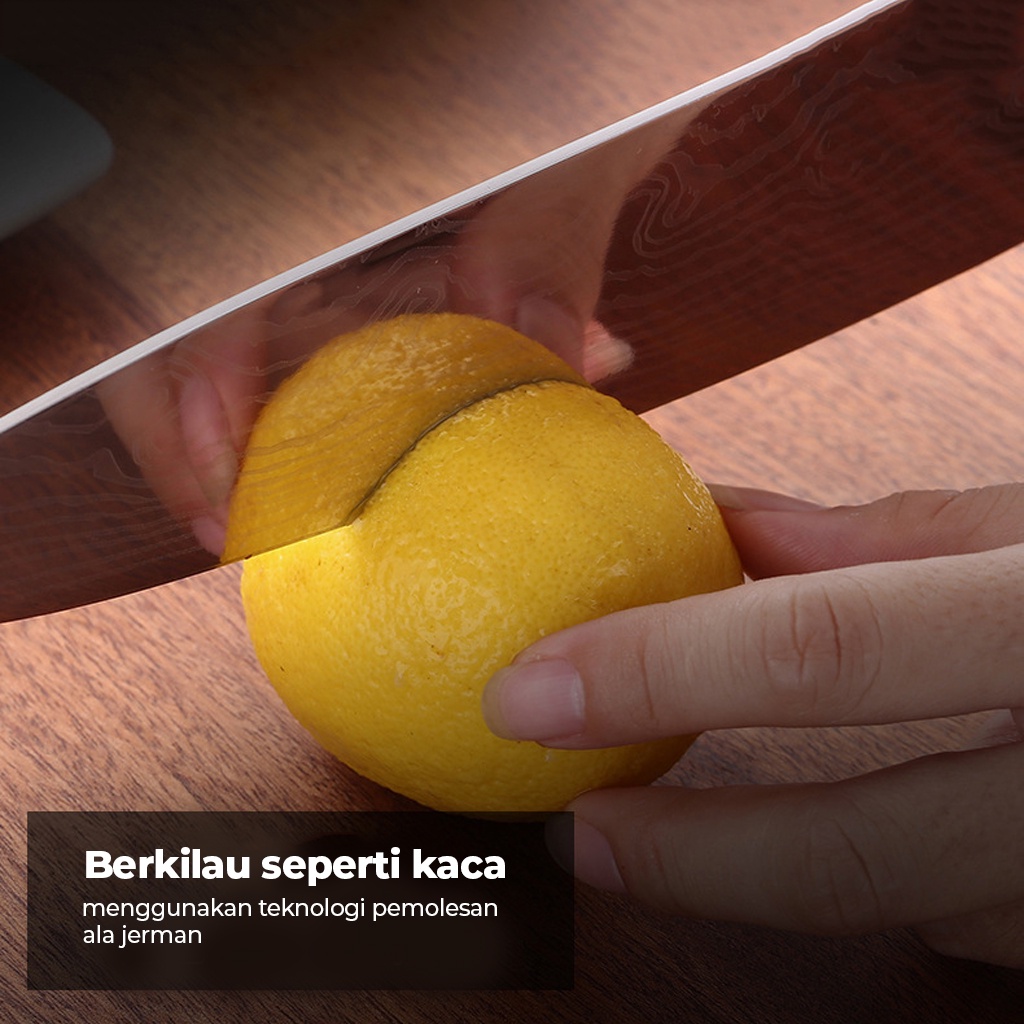 Pisau Daging Super Tajam Original Pisau Baja Damaskus Piso Chef Knife