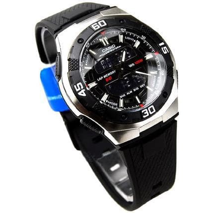 Jam Tangan Pria Sporty Casio Original Dual Time AQ-164W-1A WR100Meters